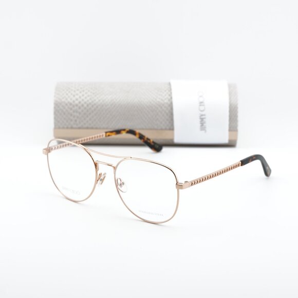 Jimmy Choo JC200 0J5G 00 Aviator 54mm Eyeglasses - Gold - Picture 8 of 12